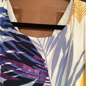 Chico’s Trapeze back collace midi dress, pattern amparo blue, size 4. 339